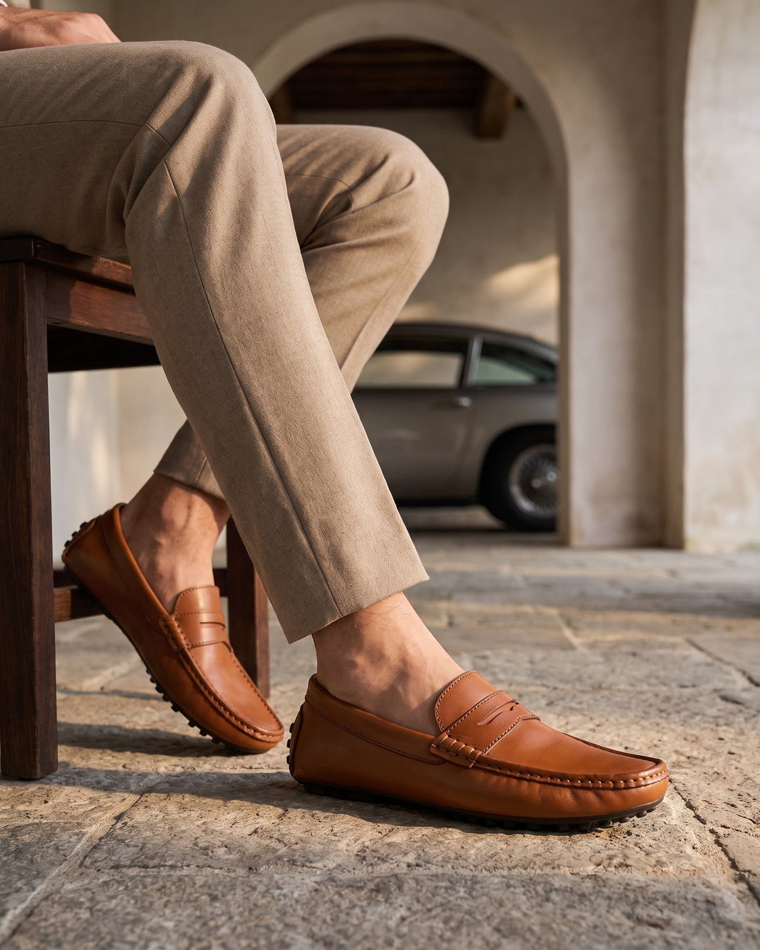 Orlando Men's Leather Driving Shoes