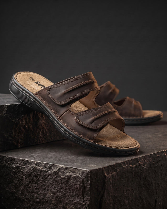 Lorenzo Men's Leather Sliders