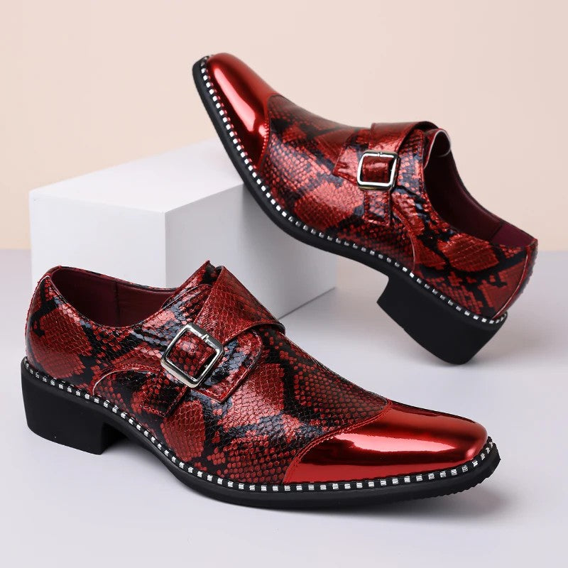 Men's Leather Single Monk Strap Shoes – Saverio