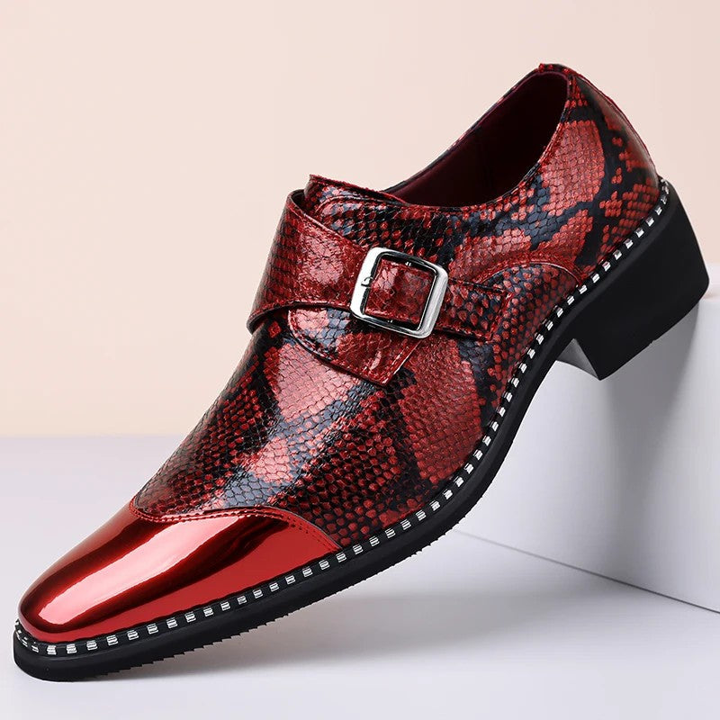 Men's Leather Single Monk Strap Shoes – Saverio