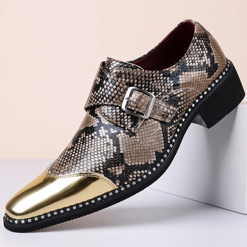 Men's Leather Single Monk Strap Shoes – Saverio