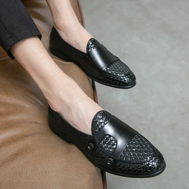 Men's Woven Double Monk Strap Shoes – Fulvio