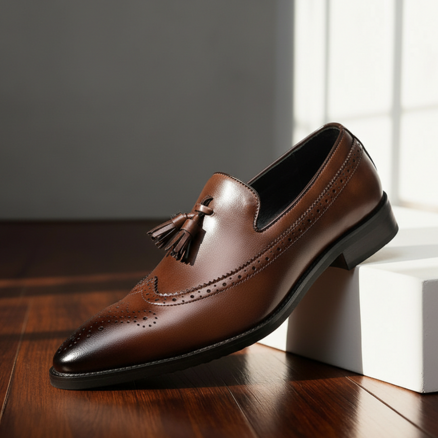Men's Leather Tassel Loafers – Battista