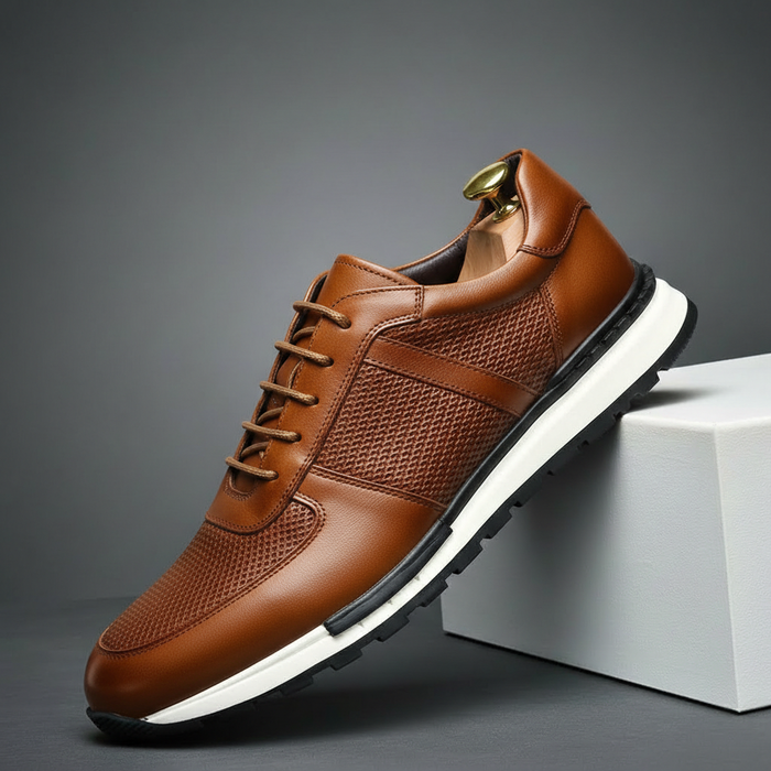Men's Leather Low-Top Trainers – Benedetto