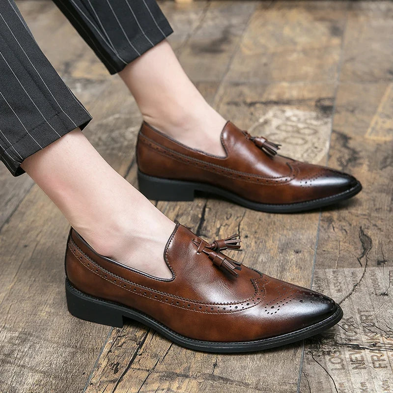 Men's Leather Tassel Loafers – Battista
