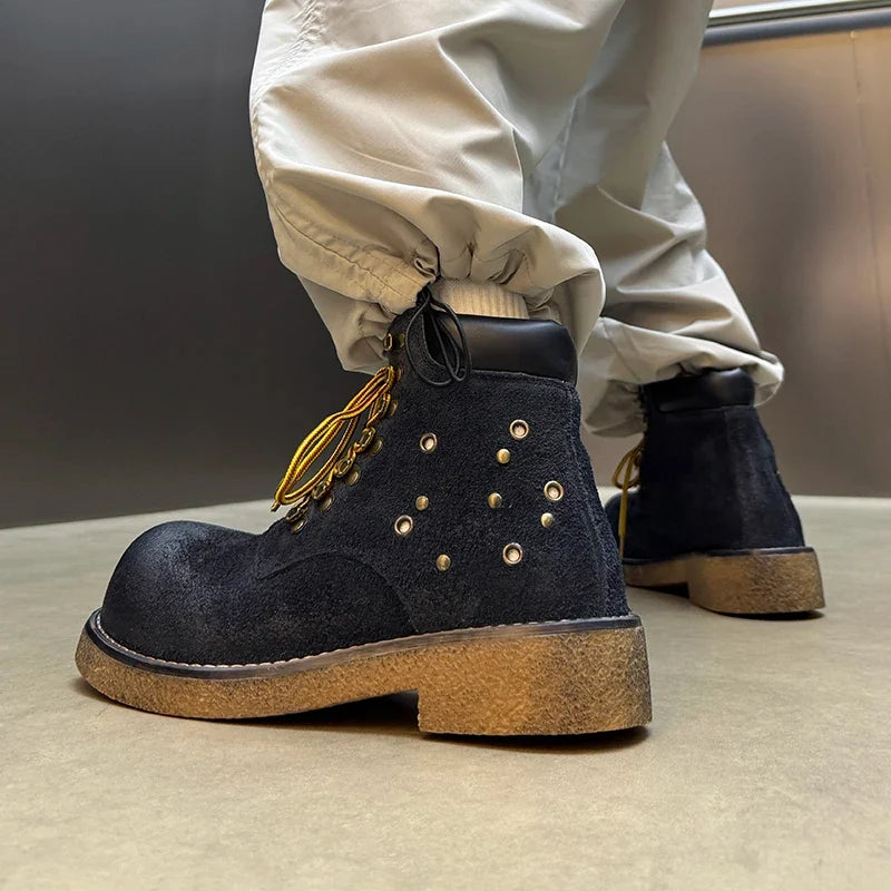 Men's Suede Lace-Up Boots – Domenico