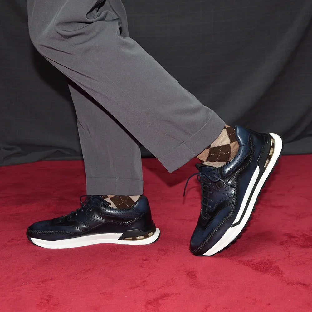 Men's Leather Trainers – Carmine