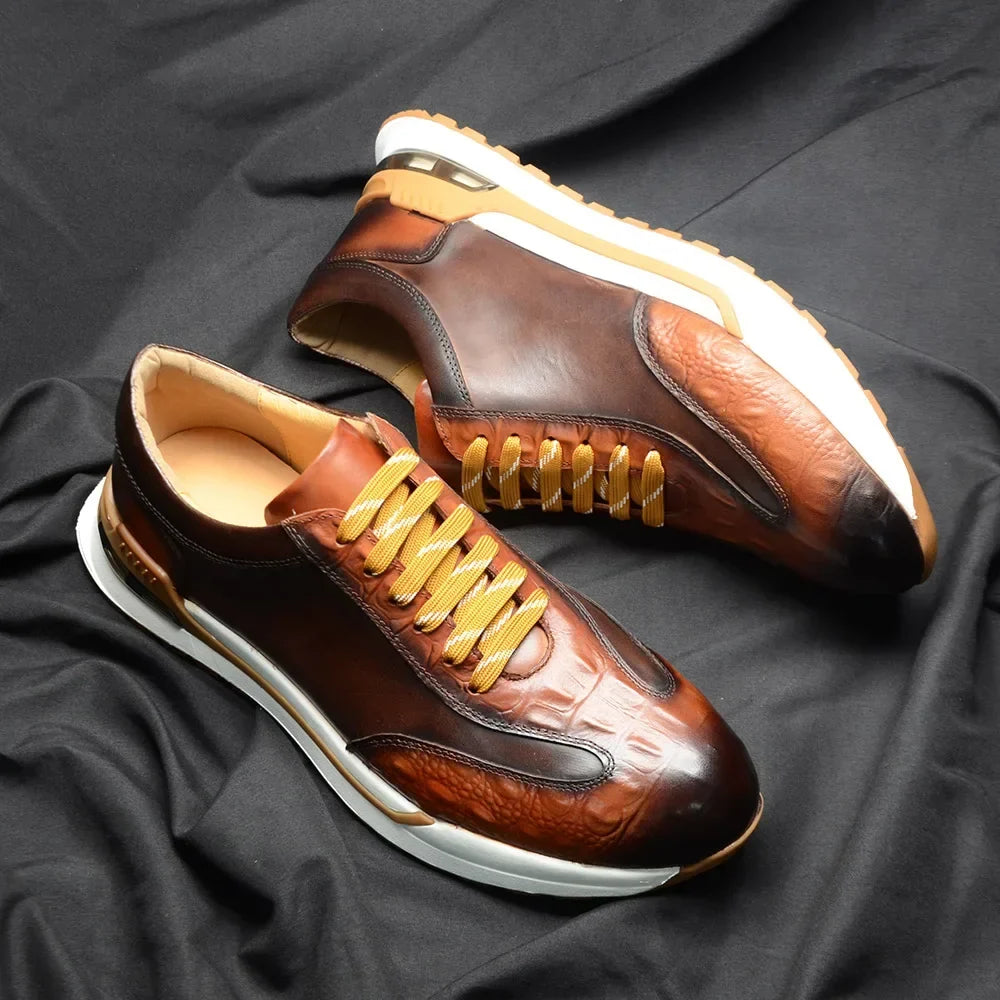 Men's Leather Low-Top Trainers – Filippo