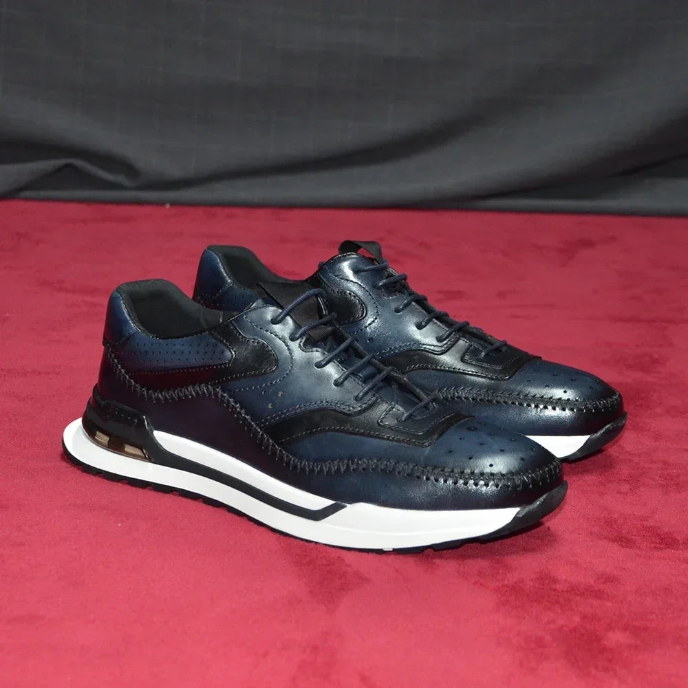 Men's Leather Trainers – Carmine