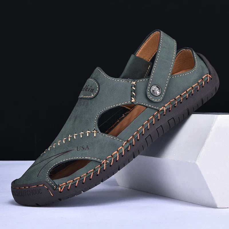 Men's Faux Leather Sandals – Osvaldo