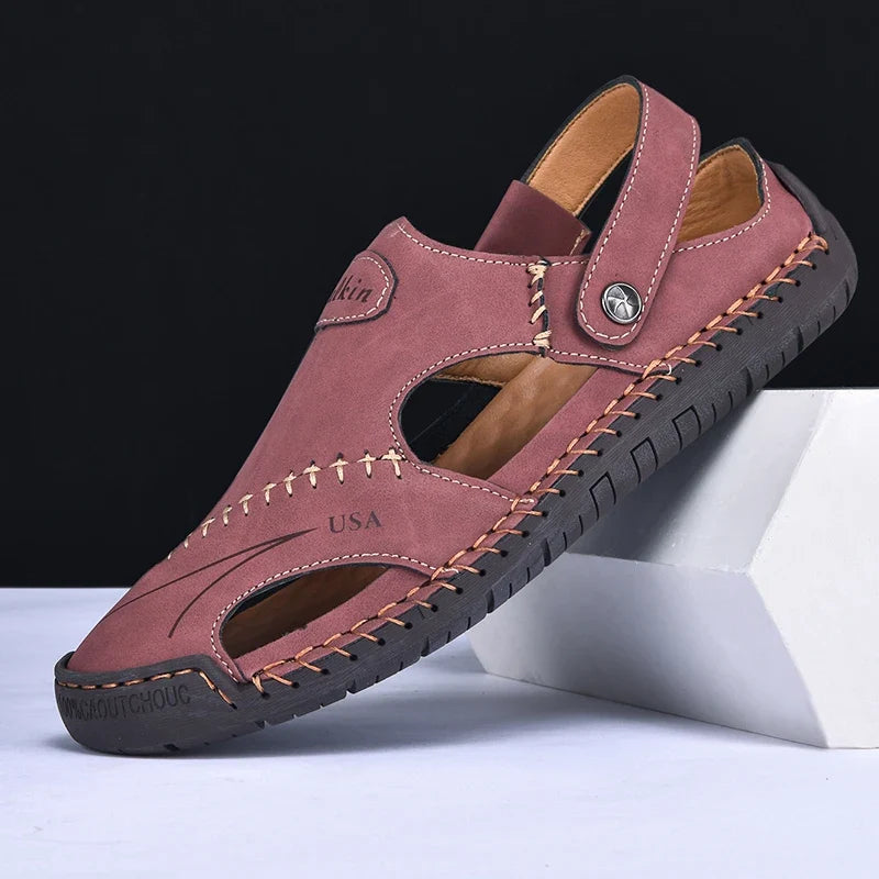 Men's Faux Leather Sandals – Osvaldo