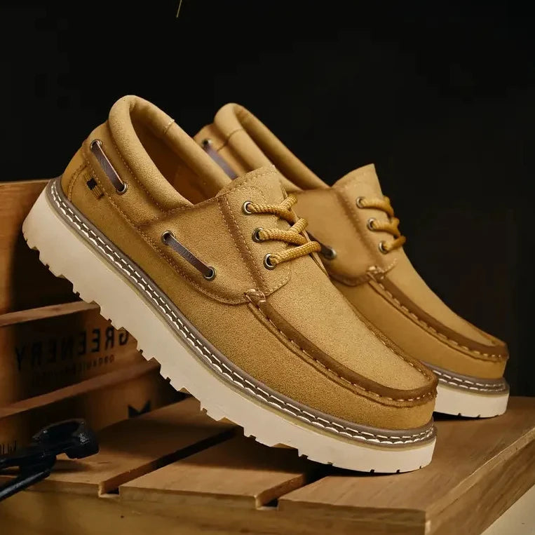 Men's Leather Boat Shoes – Adriano