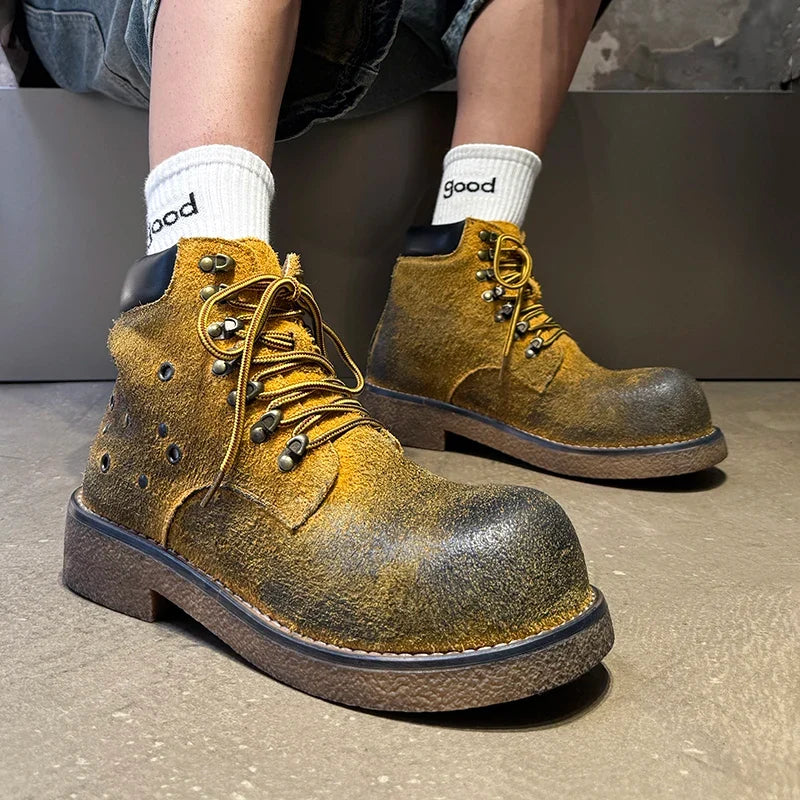Men's Suede Lace-Up Boots – Domenico