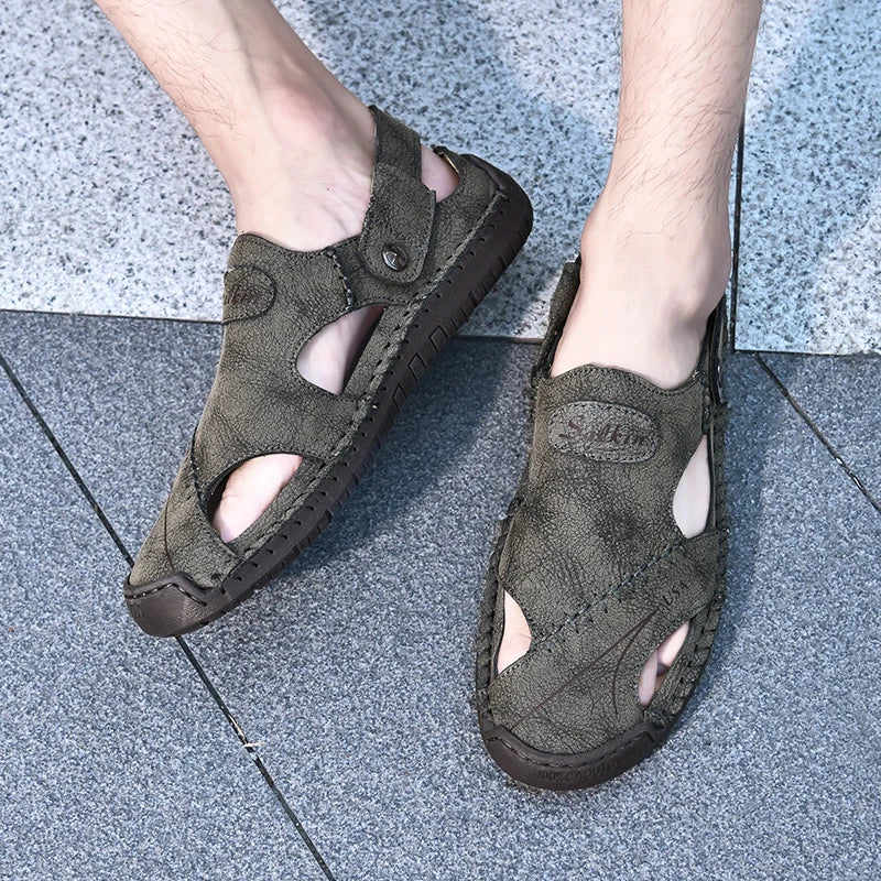 Men's Faux Leather Sandals – Osvaldo