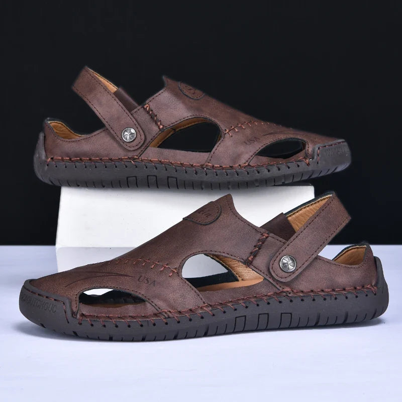 Men's Faux Leather Sandals – Osvaldo