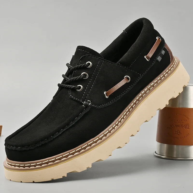 Men's Leather Boat Shoes – Adriano