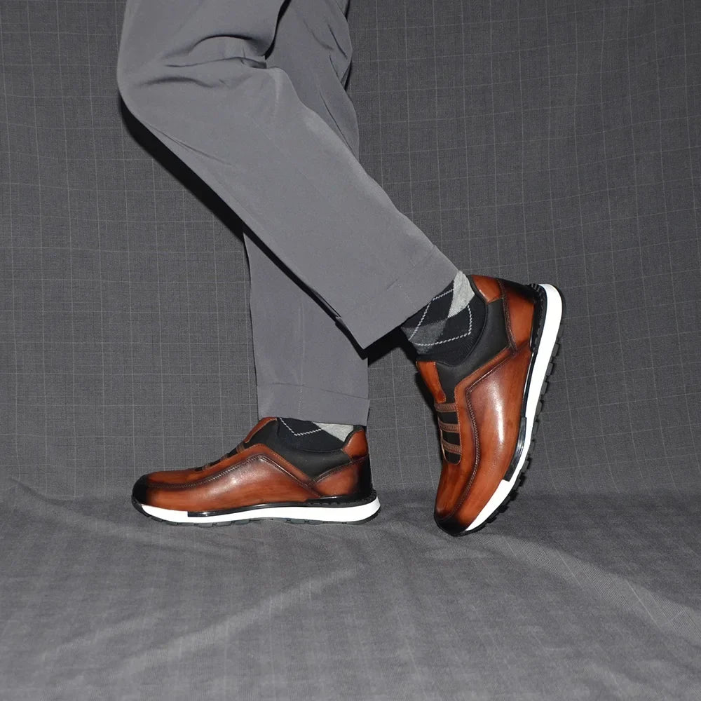 Men's Leather Slip-On Trainers – Achille