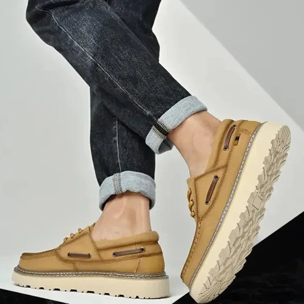 Men's Leather Boat Shoes – Adriano