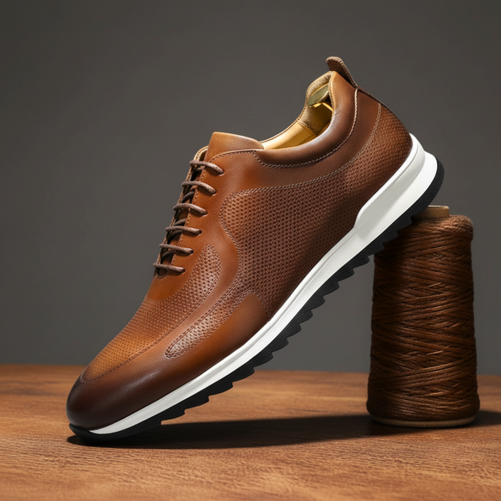 Men's Leather Low-Top Trainers – Sandro