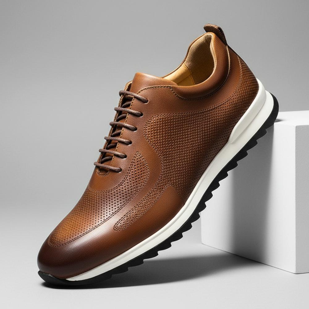 Men's Leather Low-Top Trainers – Sandro