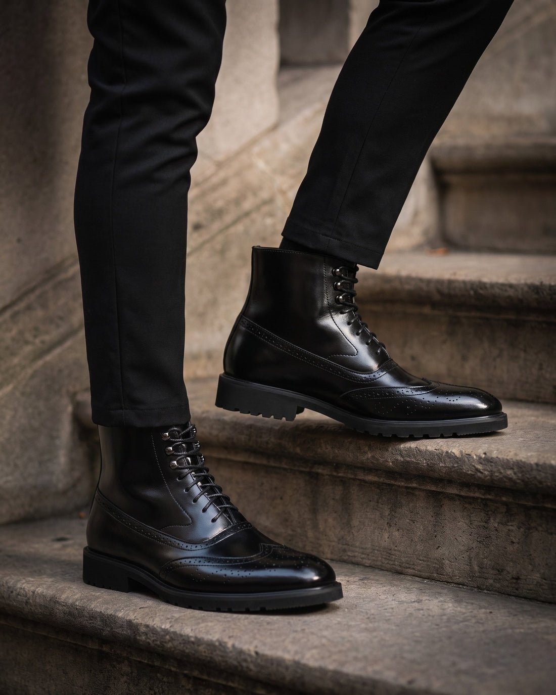 Giovanni Men's Leather Wingtip Boots