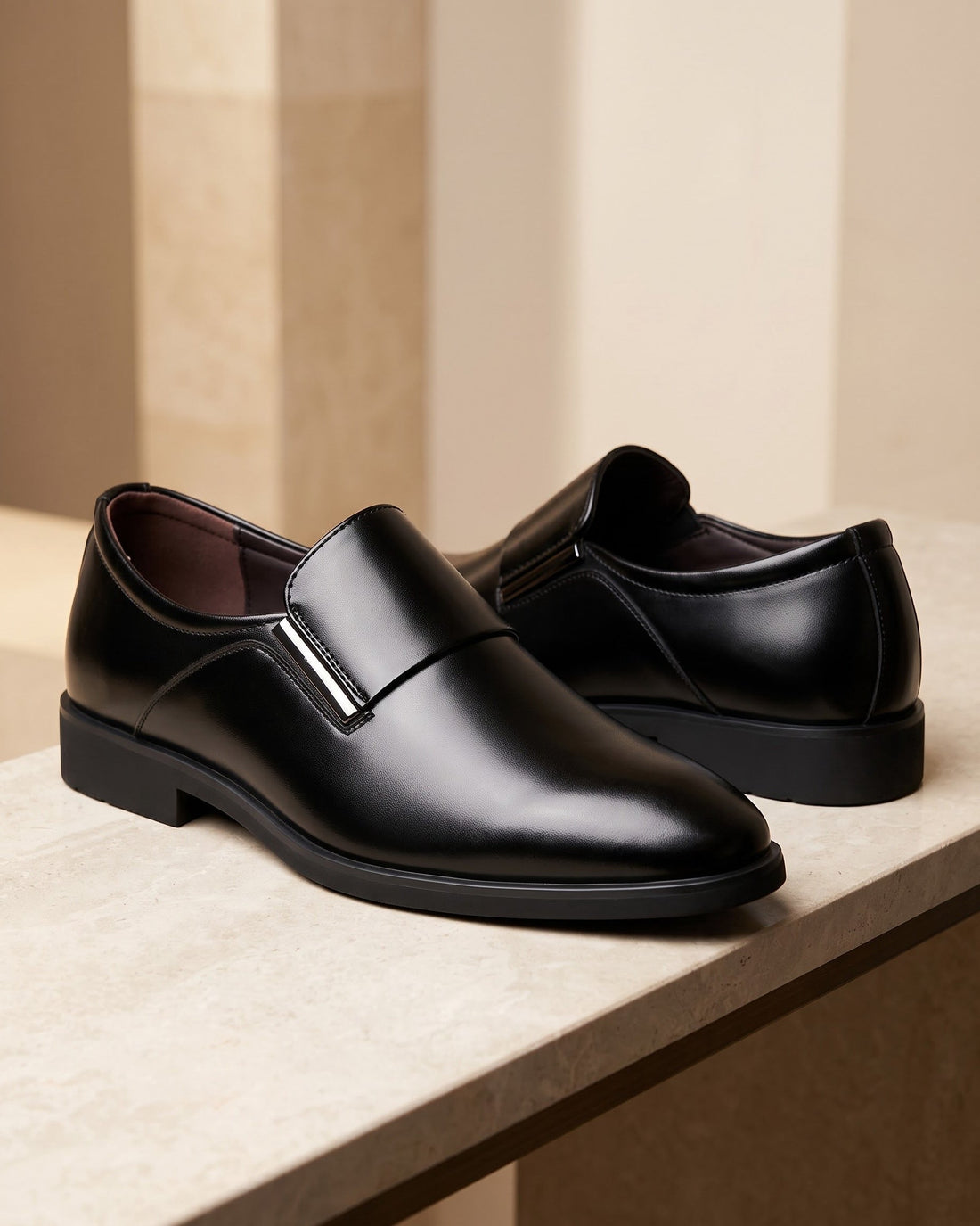 Cesar Men's Leather Monk Strap Shoes