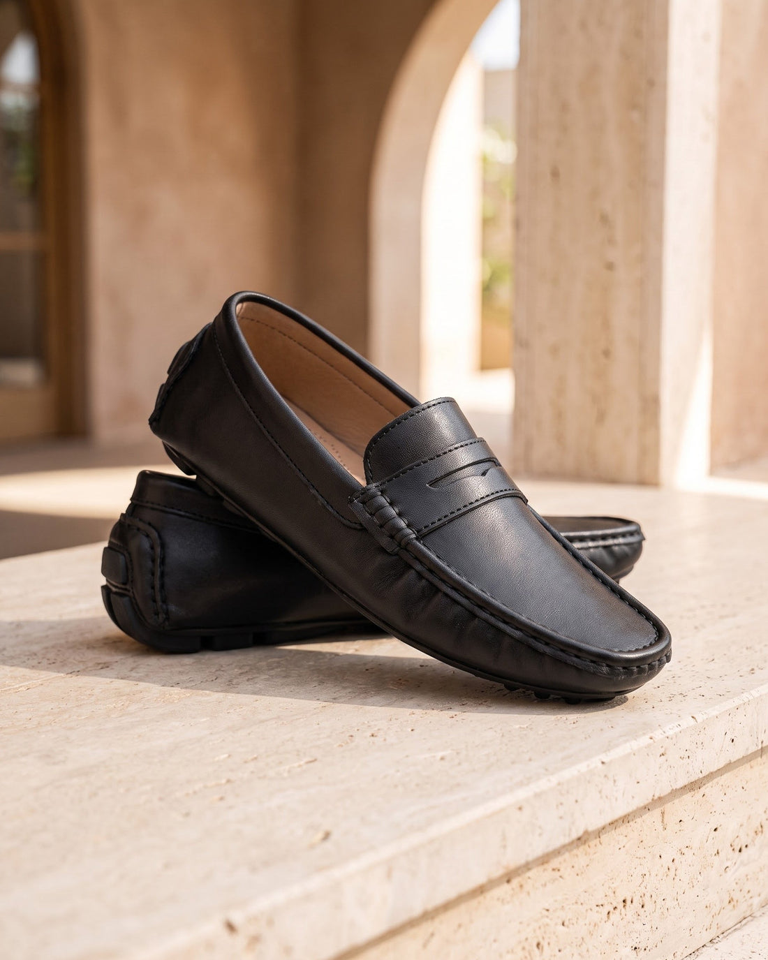 Orlando Men's Leather Driving Shoes