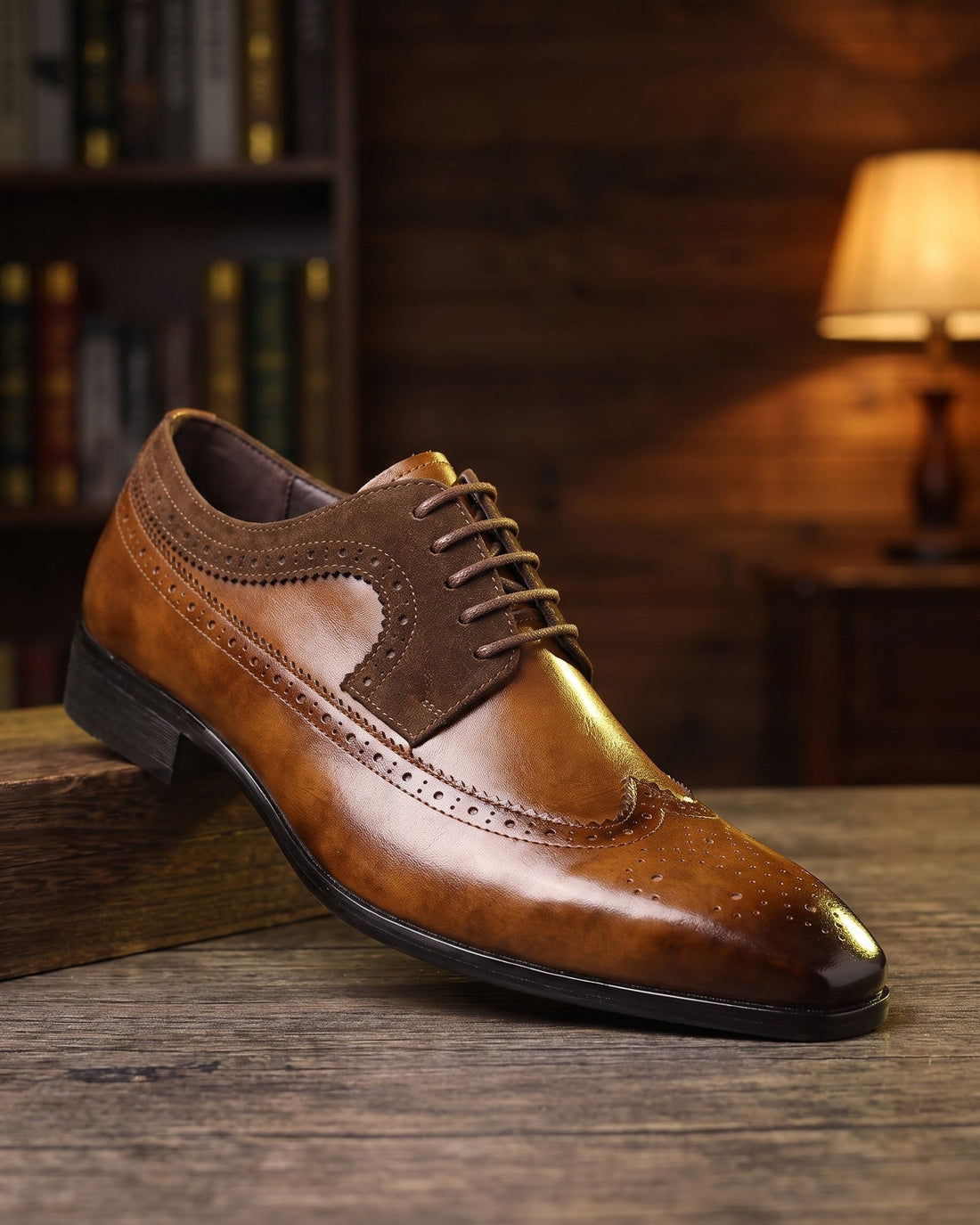 Oscar Men's Faux Leather Brogues