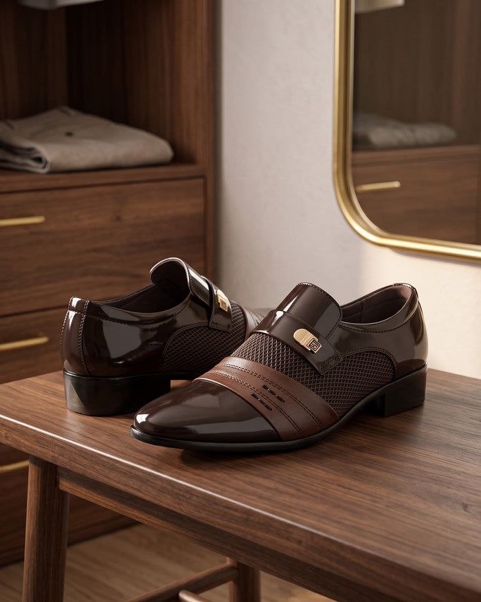 Fausto Men's Leather Monk Strap Shoes