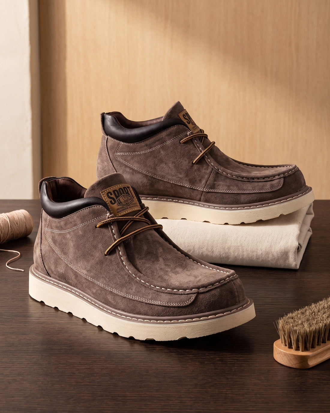 Valerio Men's Faux Leather Chukka Boots