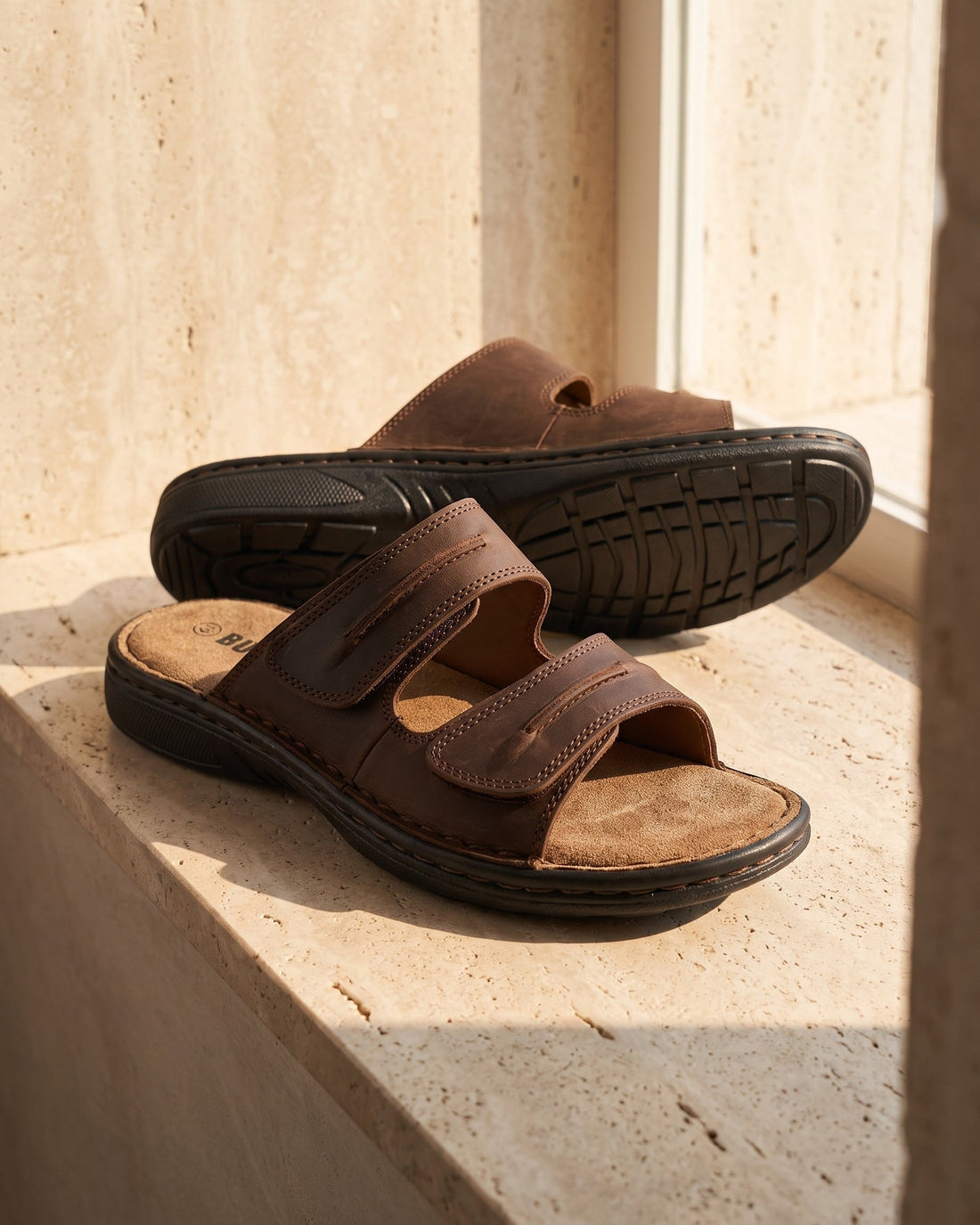 Lorenzo Men's Leather Sliders