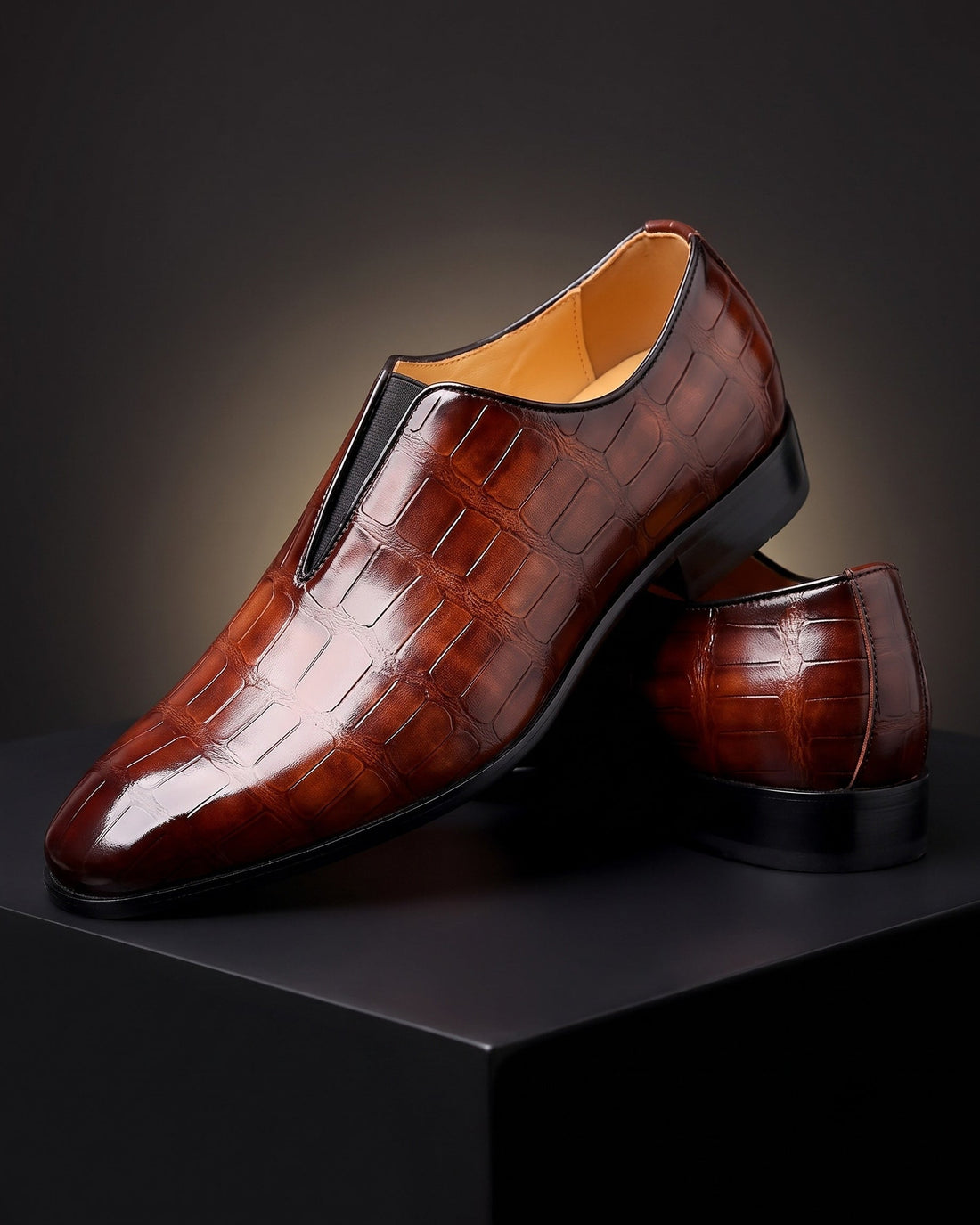 Lorenzo Men's Leather Slip-On Shoes