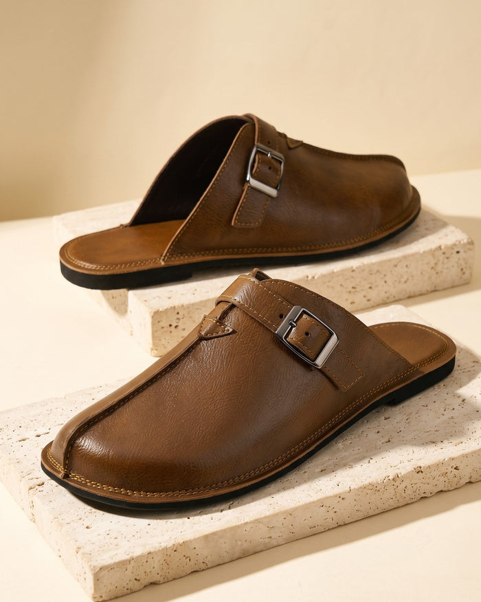 Zeno Men's Leather Mules