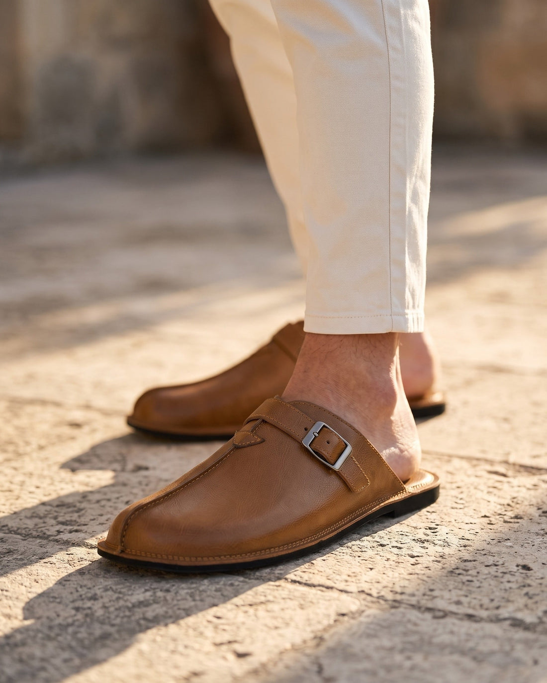 Zeno Men's Leather Mules