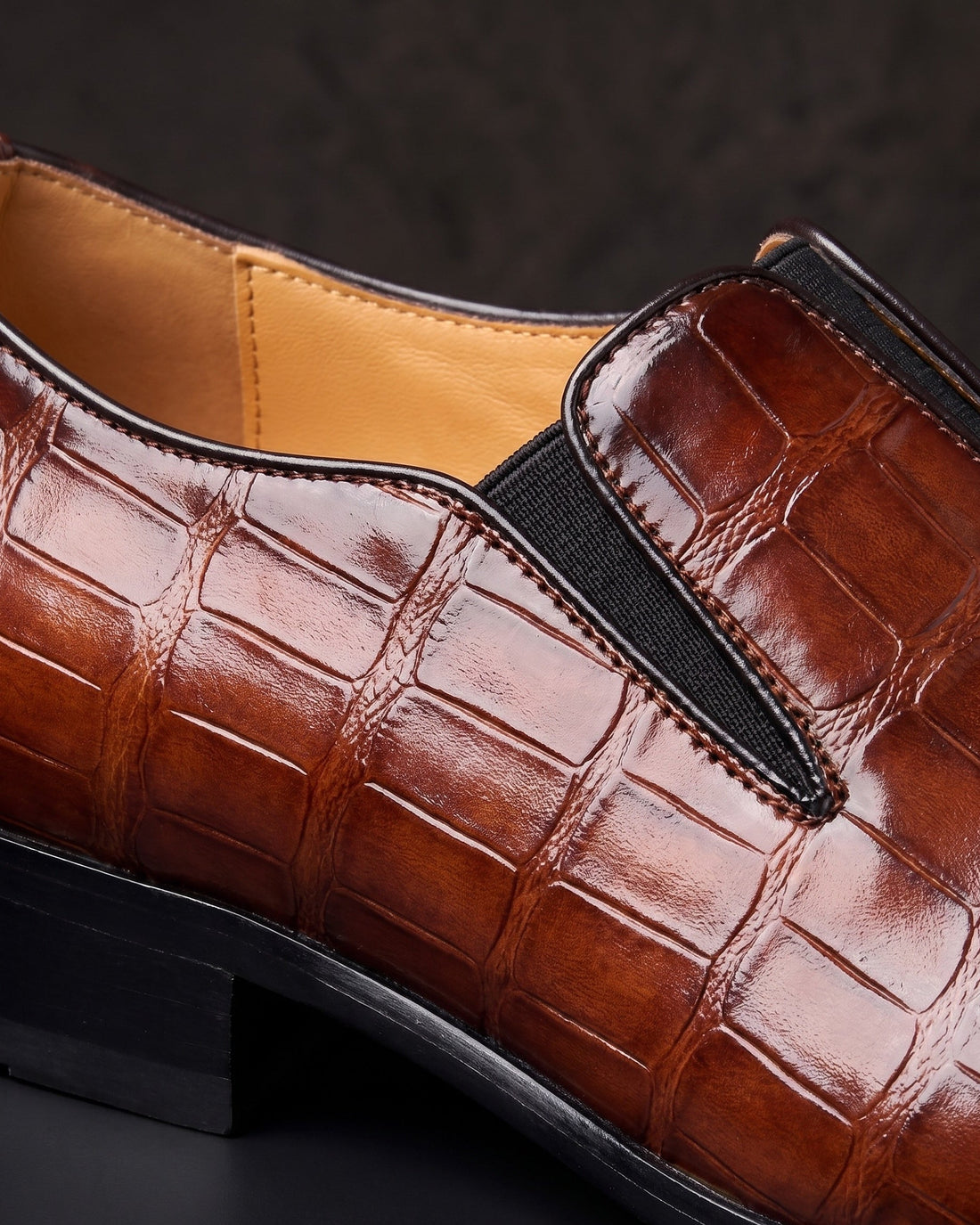 Lorenzo Men's Leather Slip-On Shoes