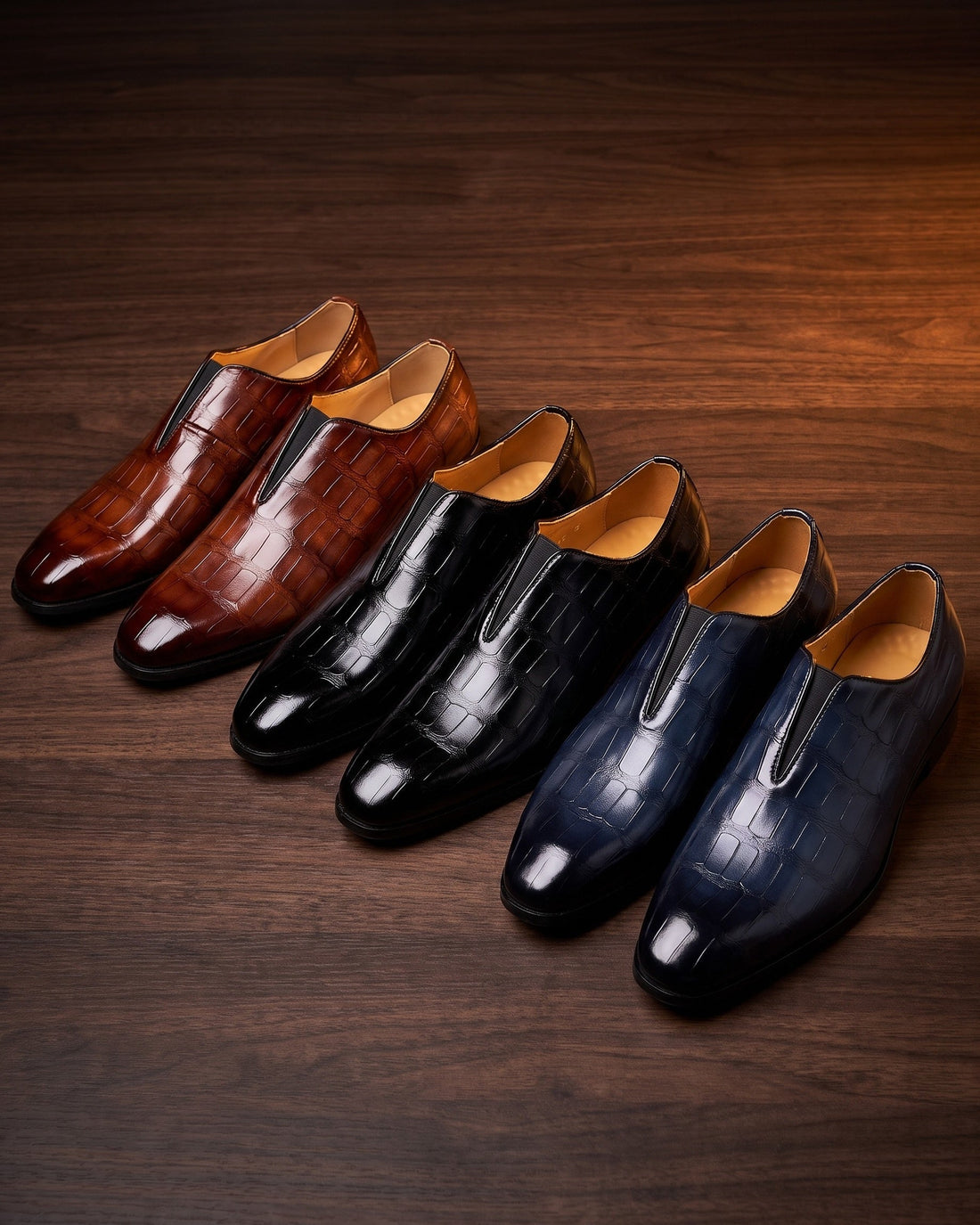 Lorenzo Men's Leather Slip-On Shoes