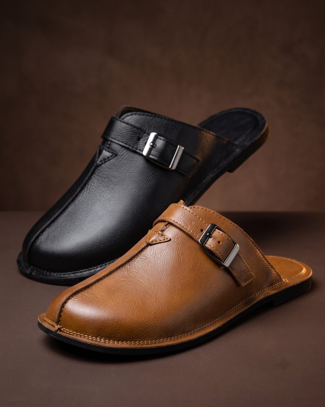 Zeno Men's Leather Mules
