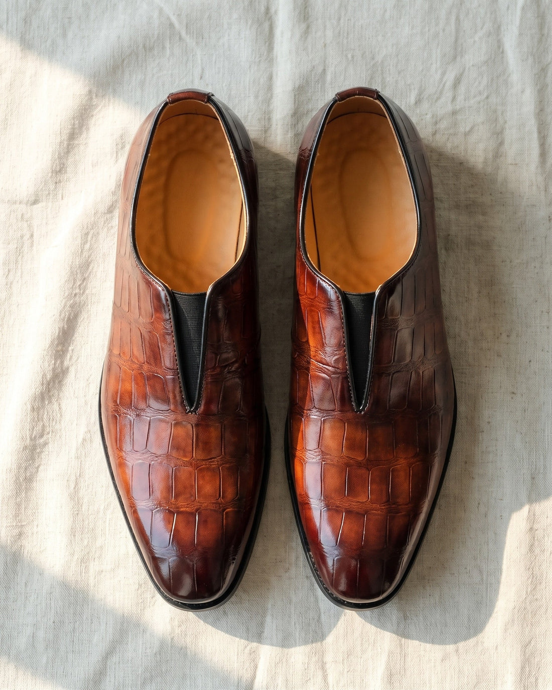 Lorenzo Men's Leather Slip-On Shoes