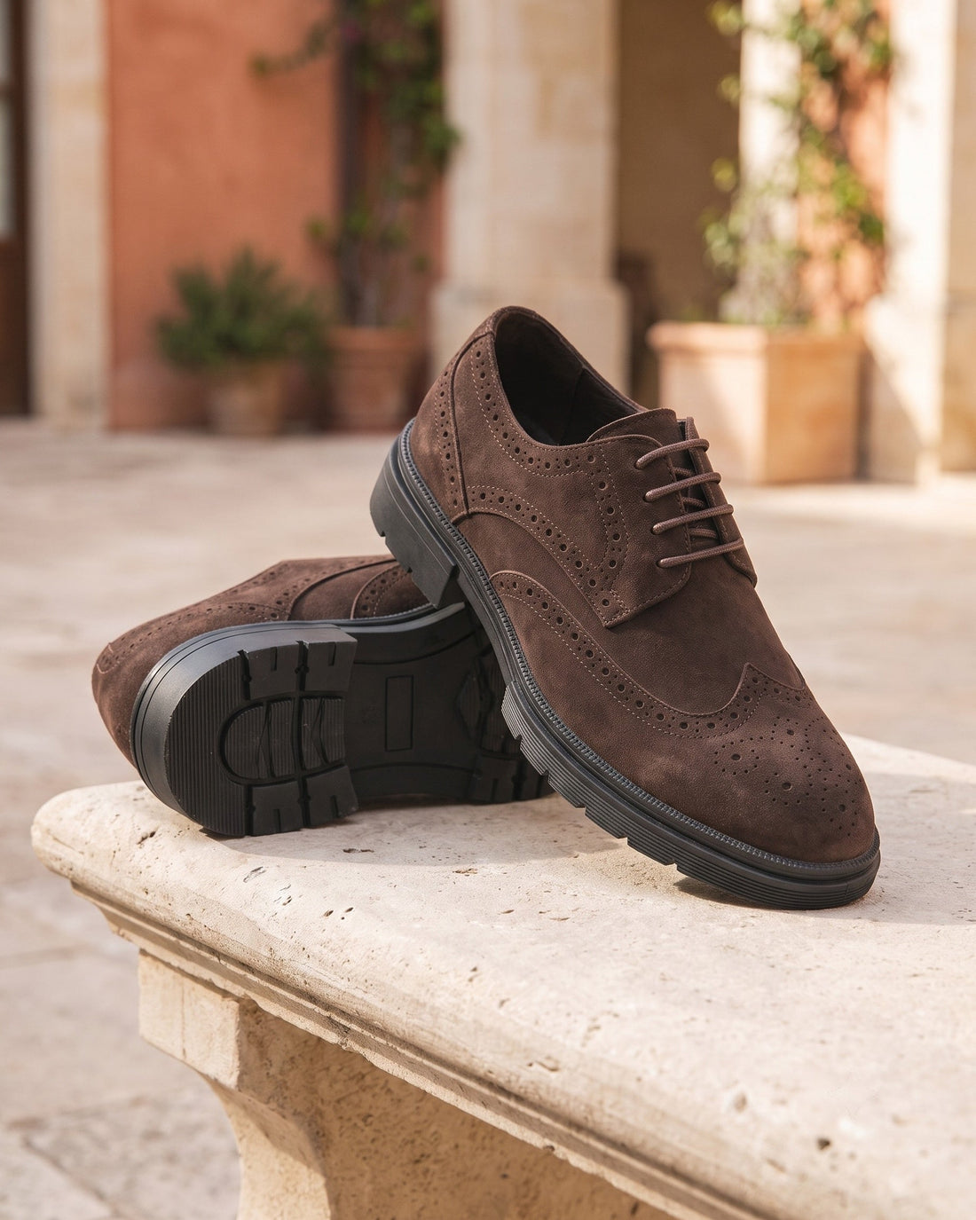Enzo Men's Suede Brogues