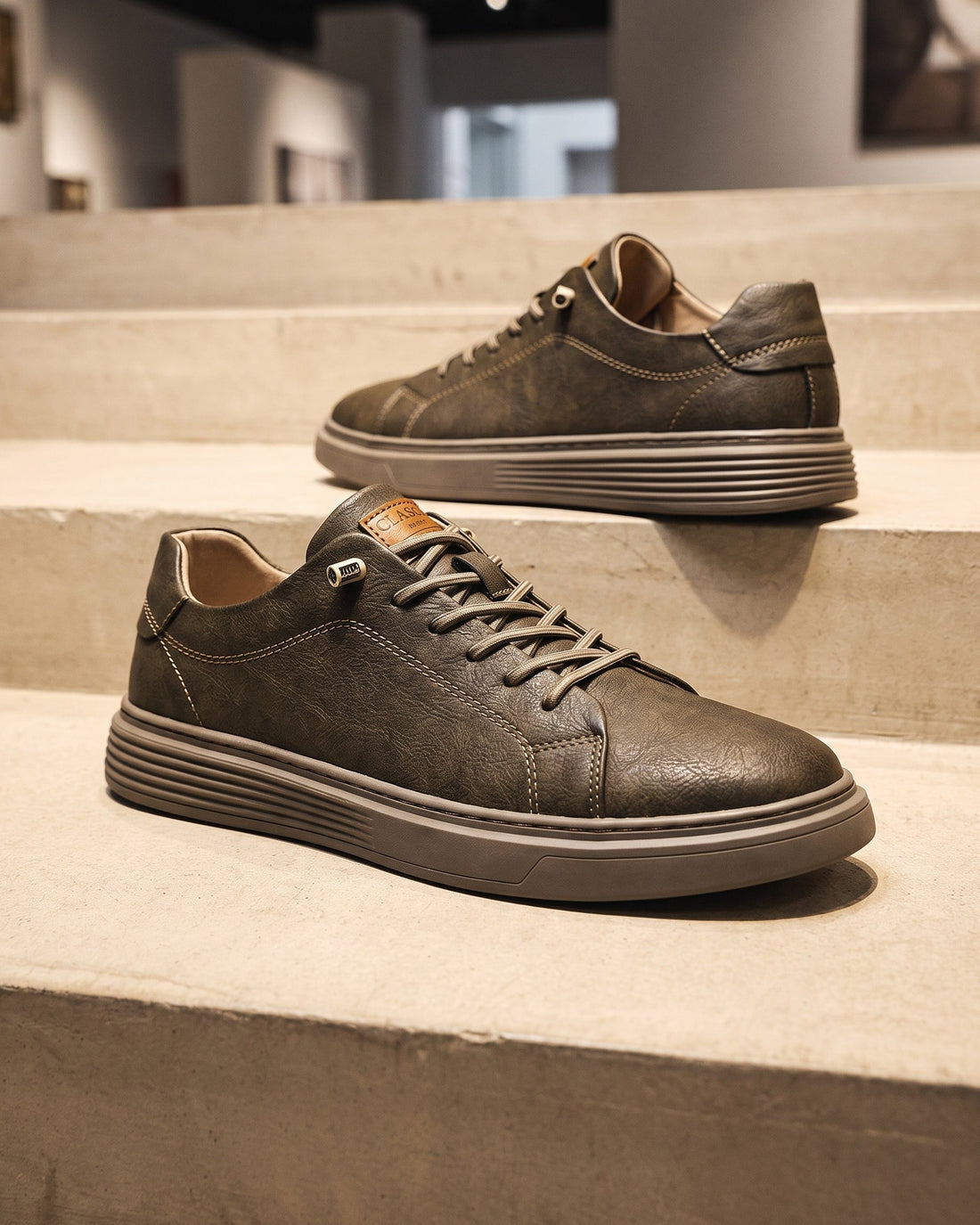 Giovanni Men's Leather Trainers