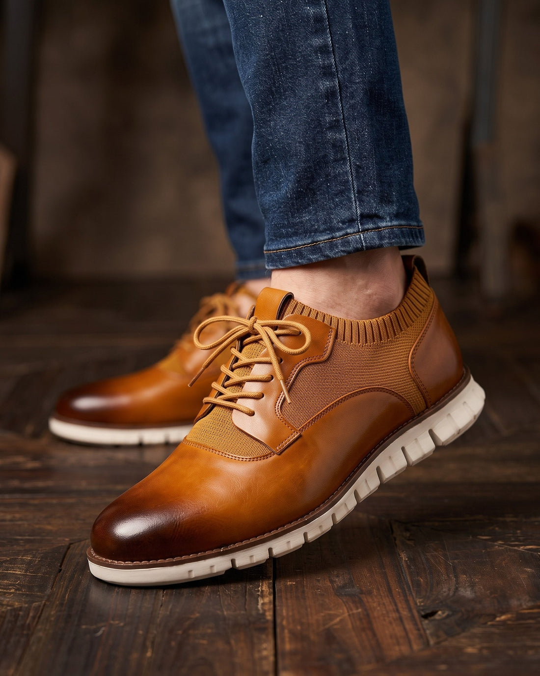Orazio Men's Leather-Look Derby Shoes