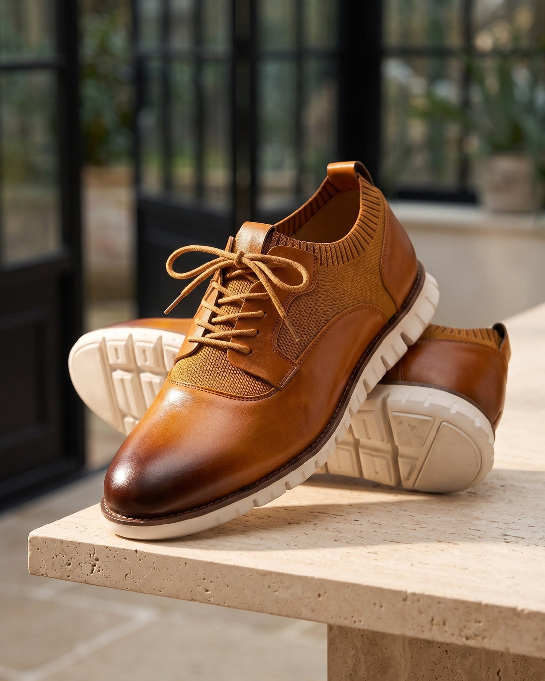 Orazio Men's Leather-Look Derby Shoes