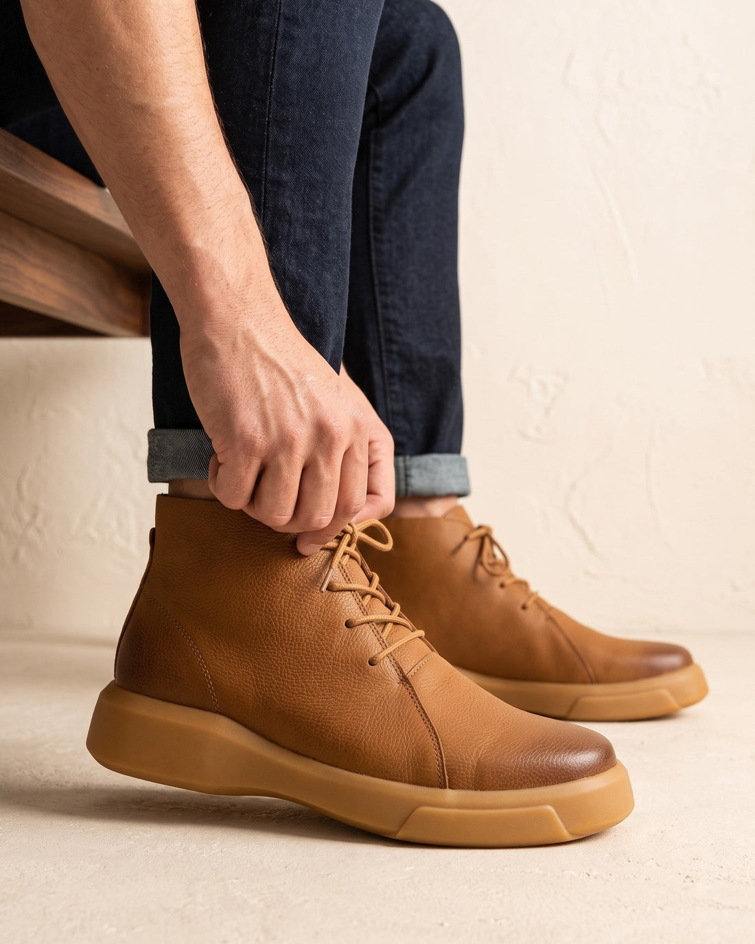 Flavio Men's Leather Chukka Boots