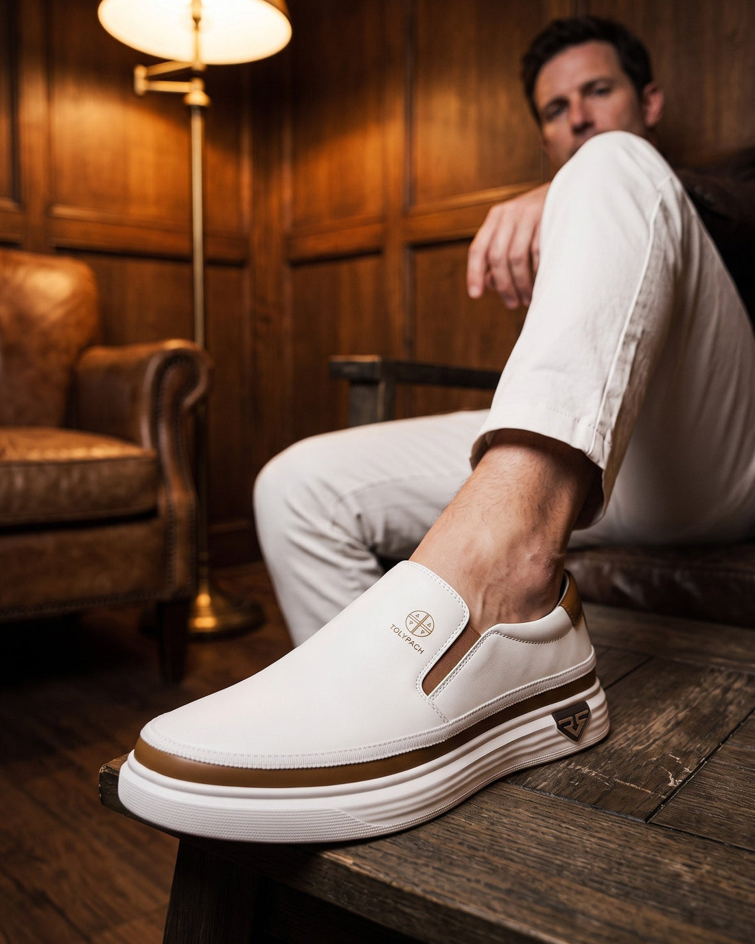 Rodolfo Men's Leather Slip-On Shoes
