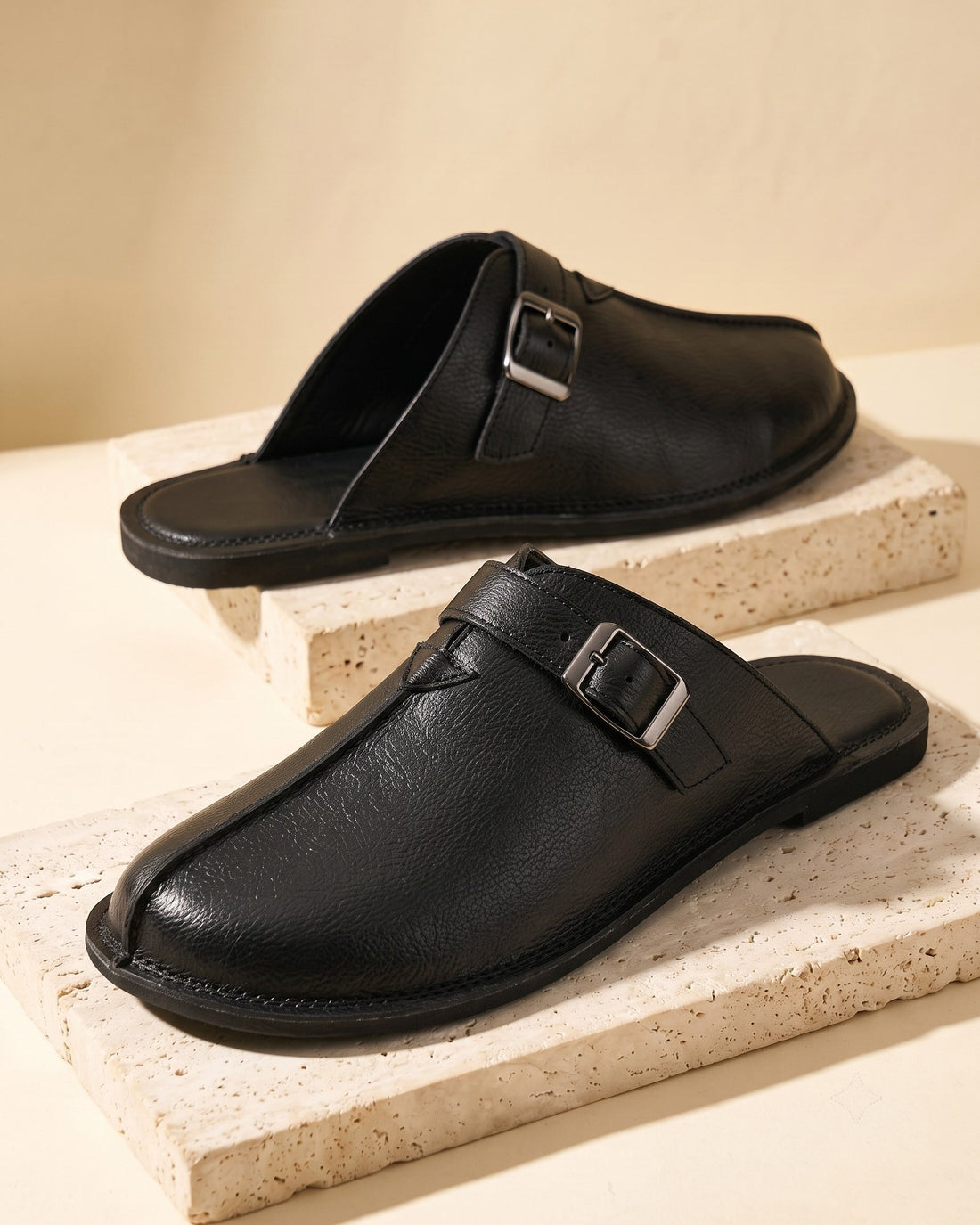 Zeno Men's Leather Mules