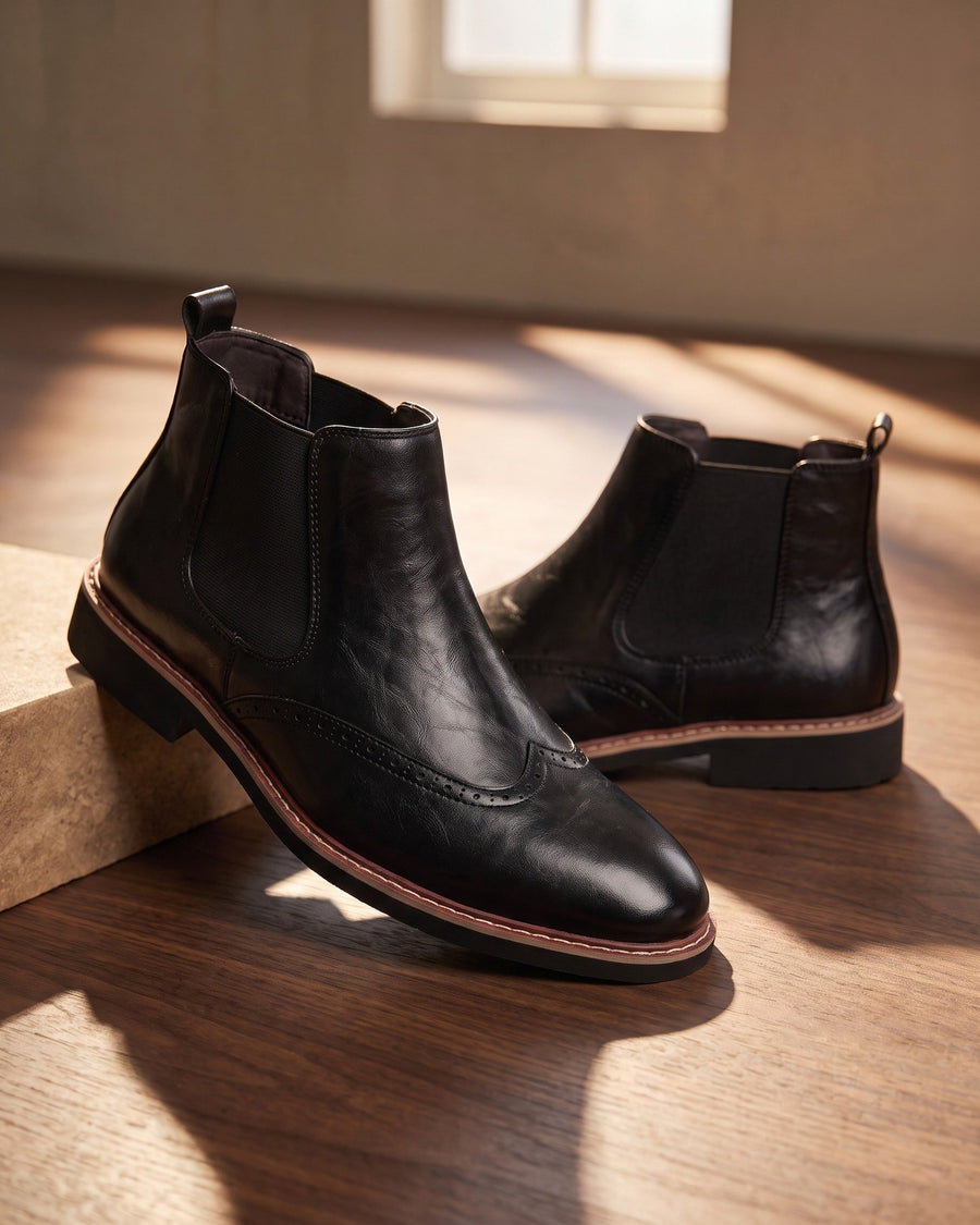 Alvaro Men's Leather Chelsea Boots
