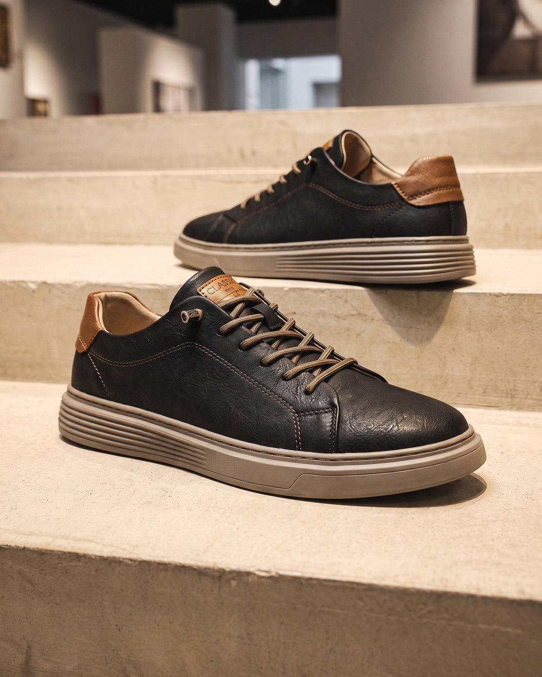 Giovanni Men's Leather Trainers