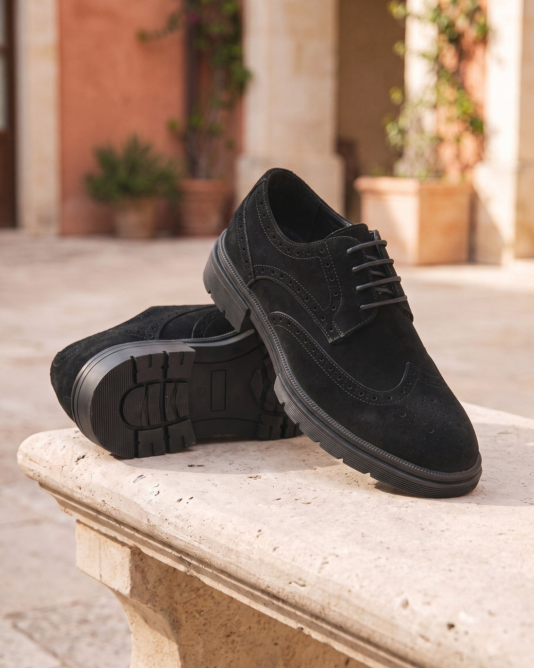Enzo Men's Suede Brogues