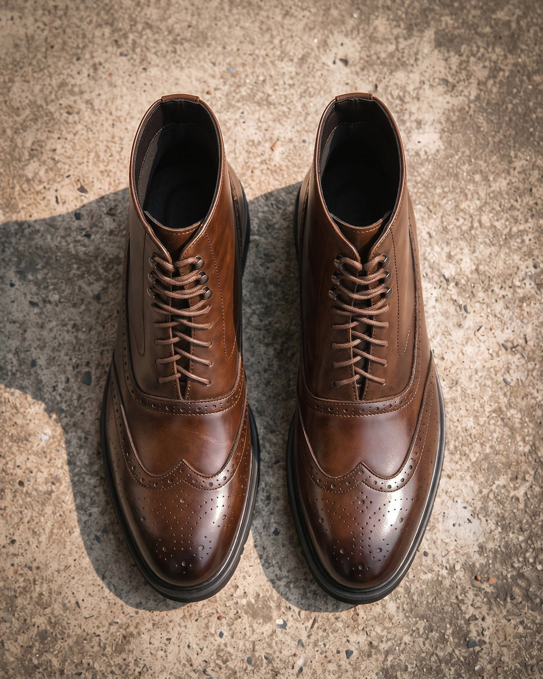 Giovanni Men's Leather Wingtip Boots