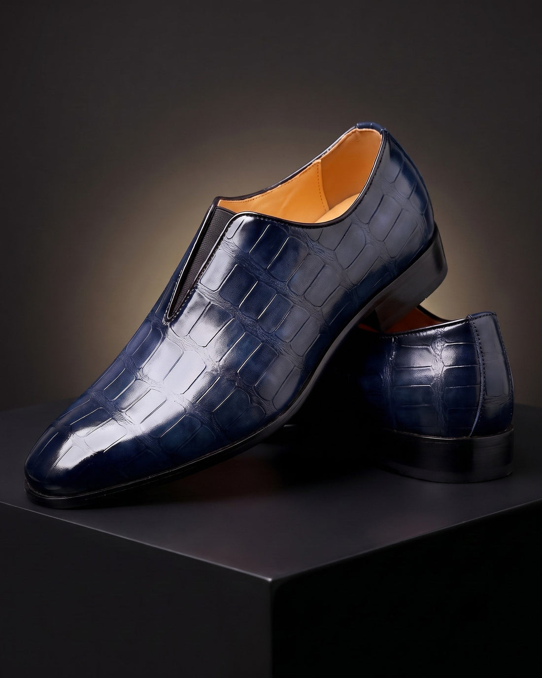 Lorenzo Men's Leather Slip-On Shoes